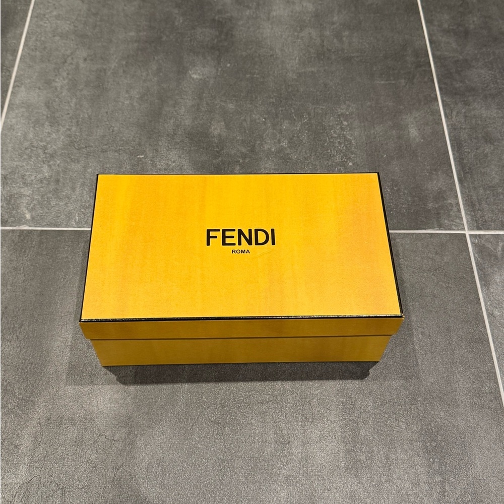 Fendi Bright Yellow Storage Box. EMPTY. 
approximately 12” x 7” x 4.5”